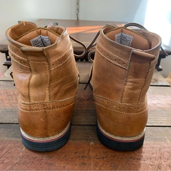 Kunsto Men’s Brogue Boots - Picture 9 of 11